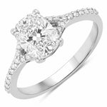 Cordelia Cushion with Diamond Pavé Ring