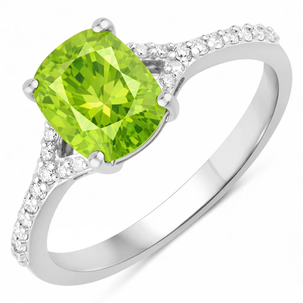 Cordelia Cushion with Diamond Pavé Ring