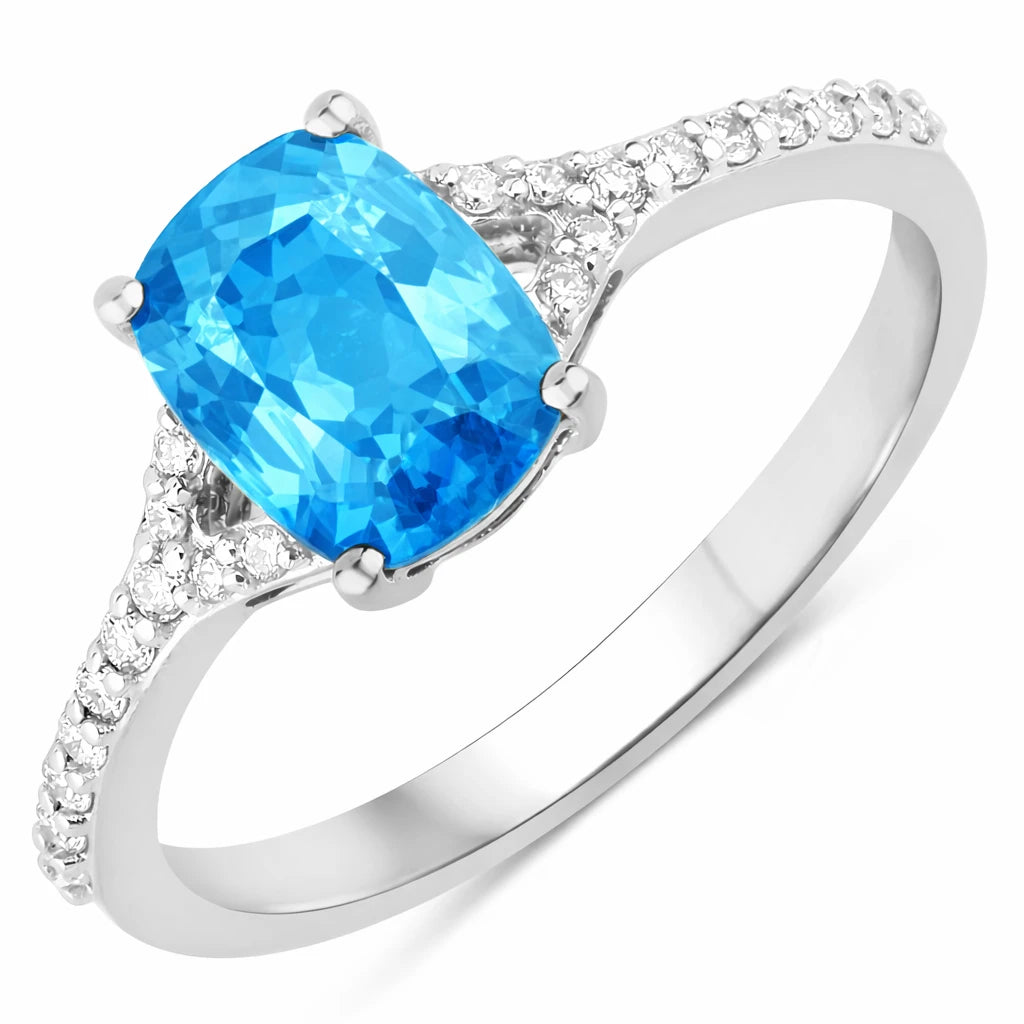 Cordelia Cushion with Diamond Pavé Ring