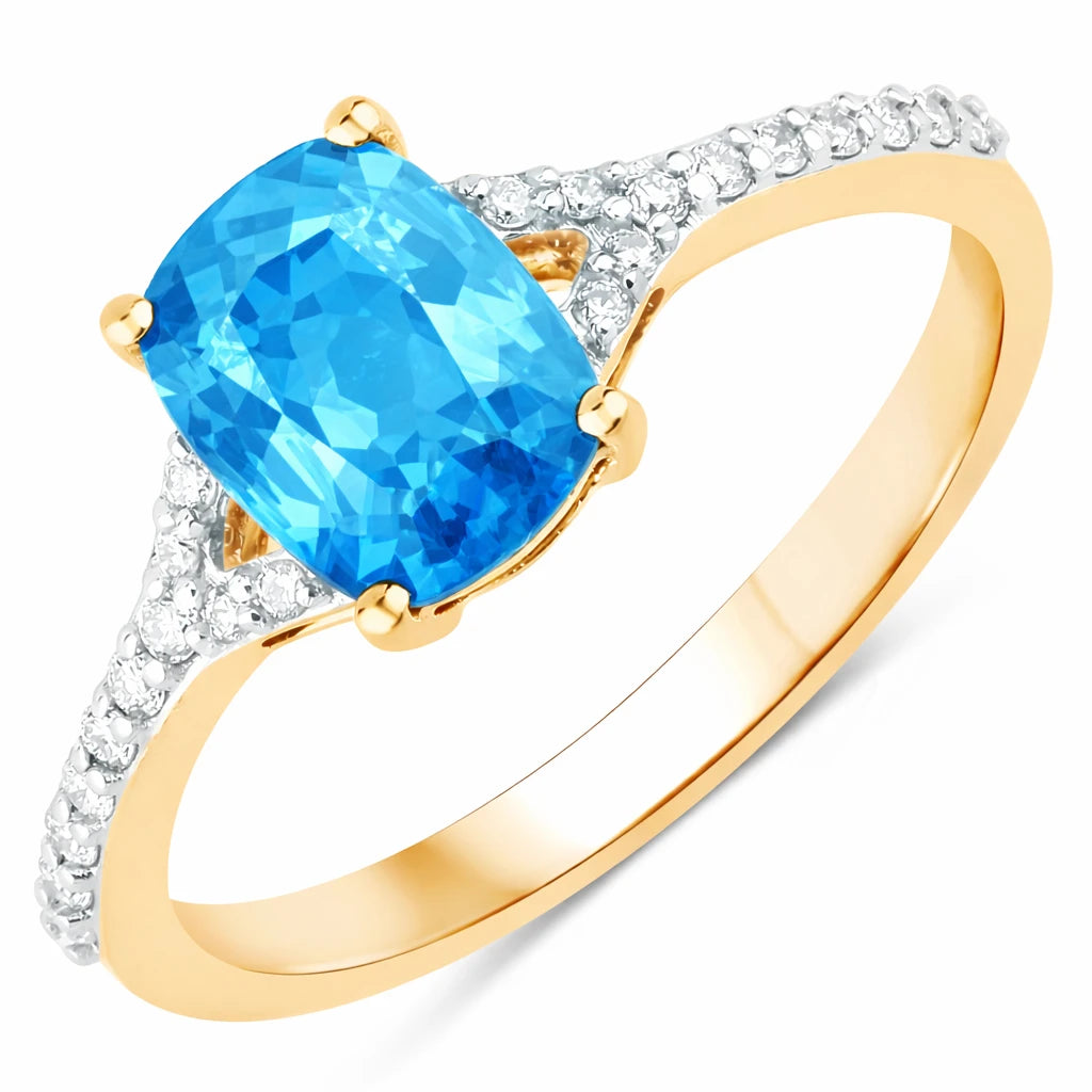Cordelia Cushion with Diamond Pavé Ring