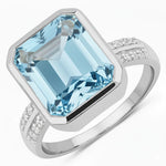 Statement Emerald Cut Diamond Accent Ring