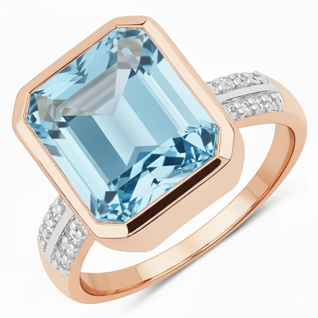 Statement Emerald Cut Diamond Accent Ring