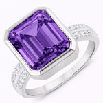 Statement Emerald Cut Diamond Accent Ring
