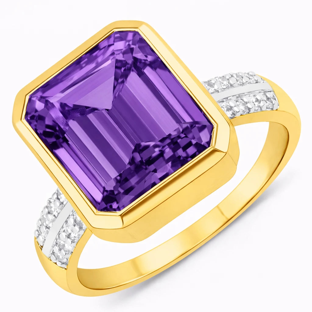 Statement Emerald Cut Diamond Accent Ring