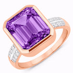 Statement Emerald Cut Diamond Accent Ring