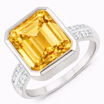 Statement Emerald Cut Diamond Accent Ring