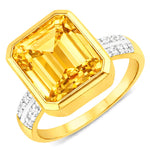 Statement Emerald Cut Diamond Accent Ring
