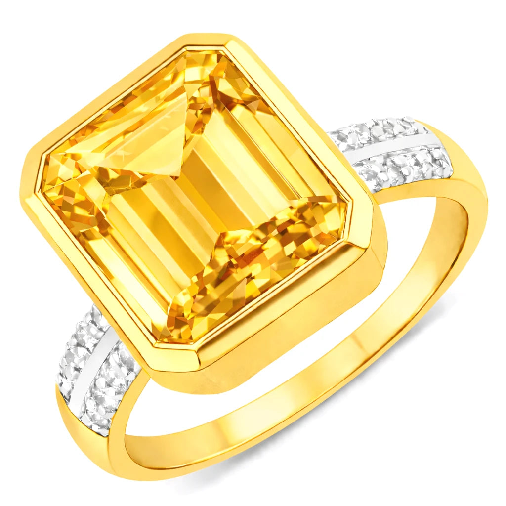 Statement Emerald Cut Diamond Accent Ring