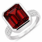 Statement Emerald Cut Diamond Accent Ring