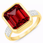 Statement Emerald Cut Diamond Accent Ring