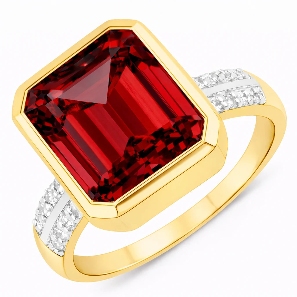 Statement Emerald Cut Diamond Accent Ring