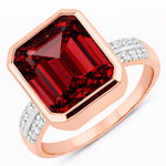 Statement Emerald Cut Diamond Accent Ring
