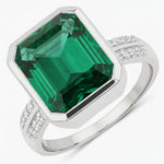 Statement Emerald Cut Diamond Accent Ring