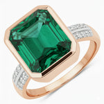 Statement Emerald Cut Diamond Accent Ring