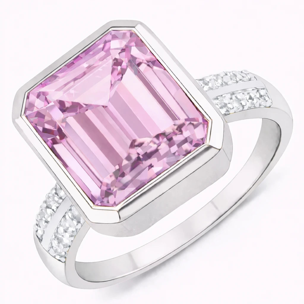 Statement Emerald Cut Diamond Accent Ring