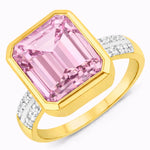 Statement Emerald Cut Diamond Accent Ring