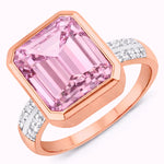 Statement Emerald Cut Diamond Accent Ring
