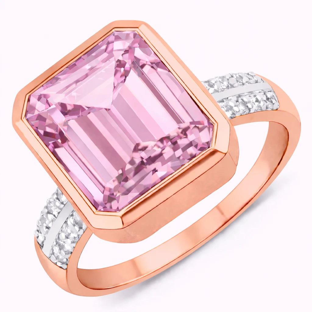 Statement Emerald Cut Diamond Accent Ring