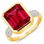 Statement Emerald Cut Diamond Accent Ring