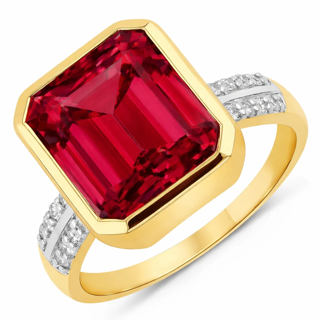 Statement Emerald Cut Diamond Accent Ring