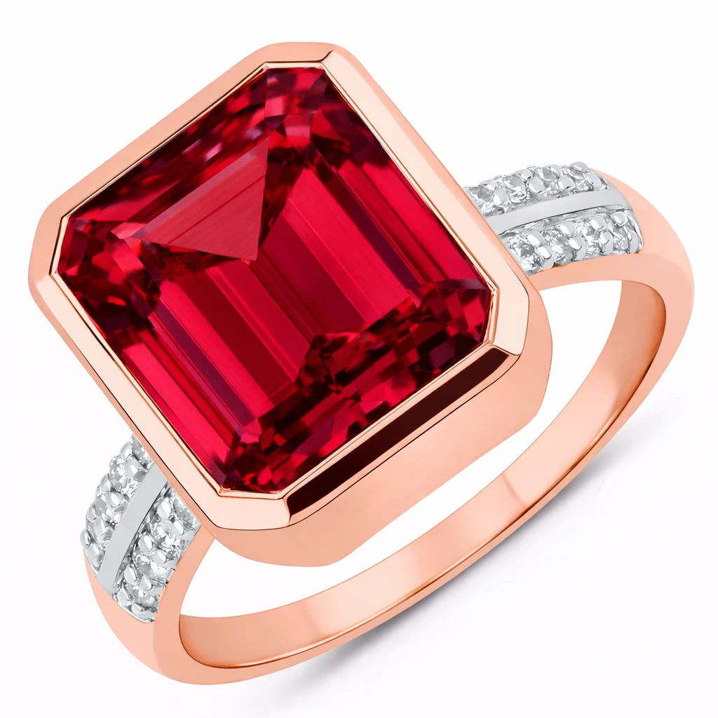 Statement Emerald Cut Diamond Accent Ring