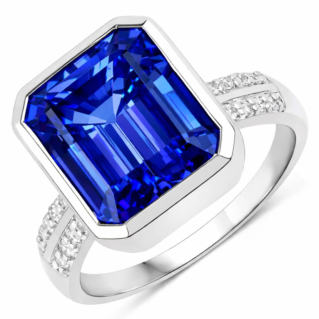 Statement Emerald Cut Diamond Accent Ring