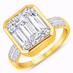 Statement Emerald Cut Diamond Accent Ring