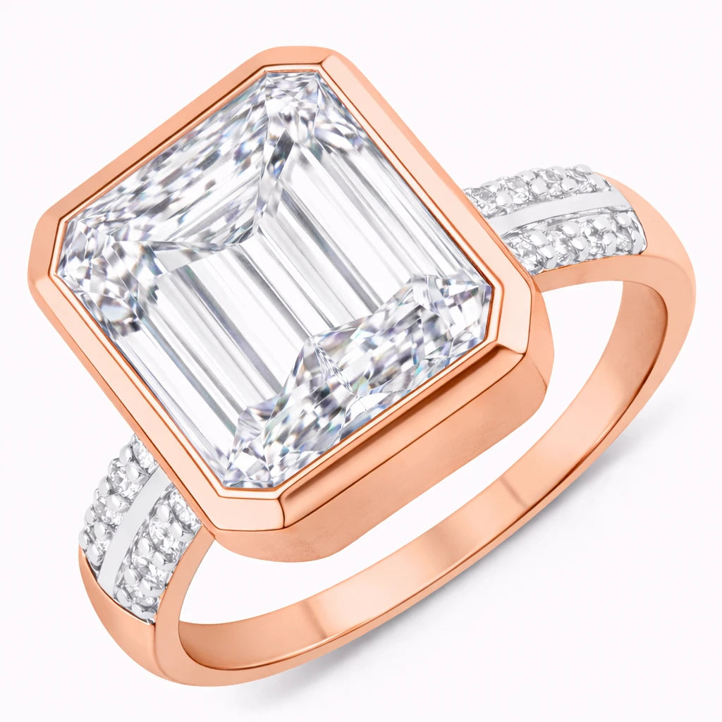Statement Emerald Cut Diamond Accent Ring