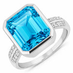Statement Emerald Cut Diamond Accent Ring