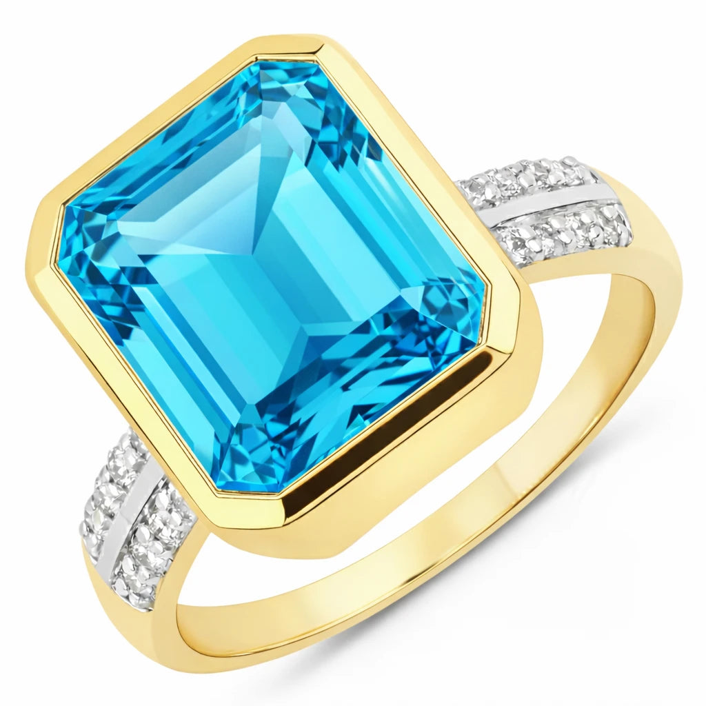 Statement Emerald Cut Diamond Accent Ring