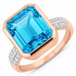 Statement Emerald Cut Diamond Accent Ring