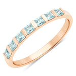Square Cut Half Eternity Ring