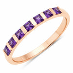Square Cut Half Eternity Ring