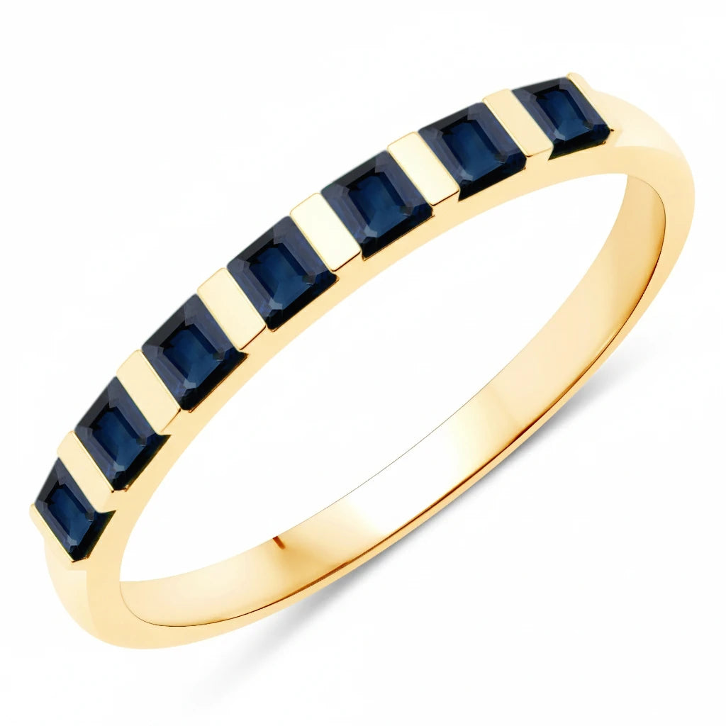 Square Cut Half Eternity Ring