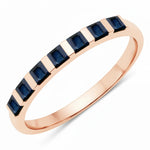 Square Cut Half Eternity Ring
