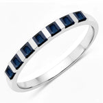 Square Cut Half Eternity Ring