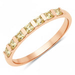 Square Cut Half Eternity Ring