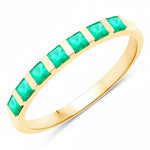 Square Cut Half Eternity Ring