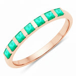 Square Cut Half Eternity Ring