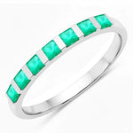 Square Cut Half Eternity Ring