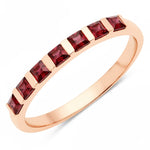 Square Cut Half Eternity Ring