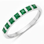 Square Cut Half Eternity Ring