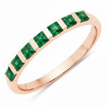 Square Cut Half Eternity Ring