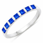 Square Cut Half Eternity Ring