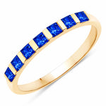Square Cut Half Eternity Ring