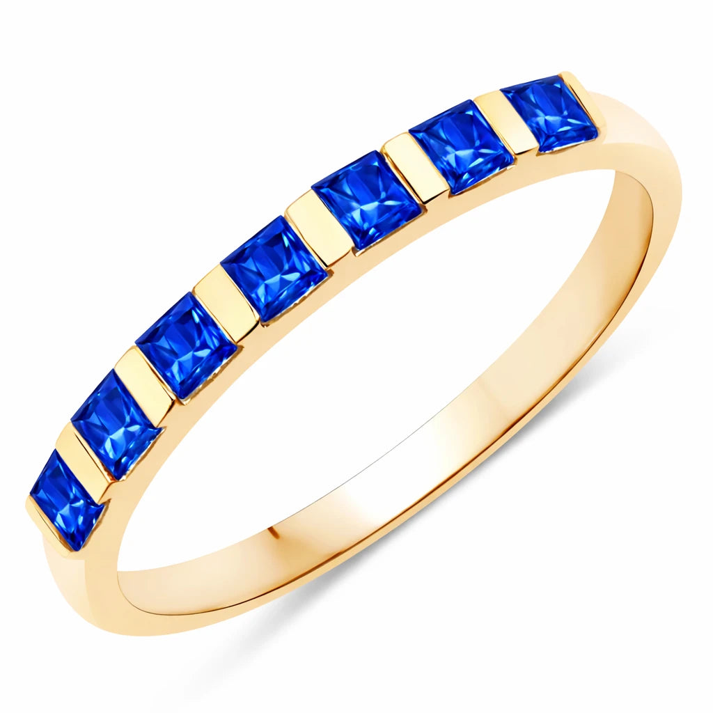 Square Cut Half Eternity Ring
