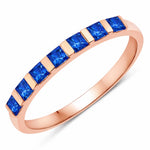 Square Cut Half Eternity Ring