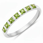 Square Cut Half Eternity Ring