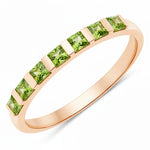 Square Cut Half Eternity Ring
