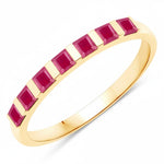 Square Cut Half Eternity Ring